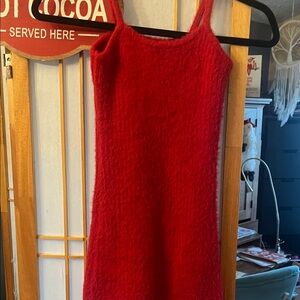 Art Class Vibrant Red Fuzzy Garment